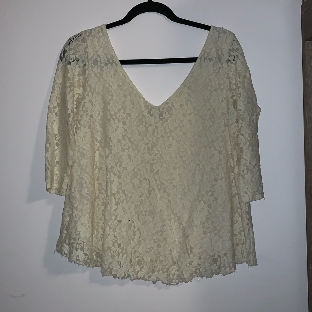 AE Cream Lace Top
